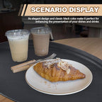 2 Pcs Restaurant Serving Trays Oval, 24 x 29 Inch, Black in 24 x 29 Inch in Black, alternate view 5