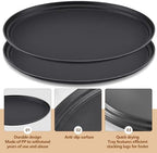 2 Pcs Restaurant Serving Trays Oval, 24 x 29 Inch, Black in 24 x 29 Inch in Black, alternate view 6
