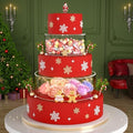 2 Pcs Round Acrylic Cake Stand with Lid, Clear Fillable Cake Tier in 10 x10 x 4, 6 x 6 x 4 inch in Transparent