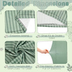 2 Pcs Sage Green Floral Arch Covers Backdrop 7.2ft 6ft Stretchy Fabric Covers for Ripples Wedding Bridal Shower, alternate