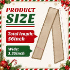 2 Pcs Scalloped Wreath Sash for Front Door, Khaki Ruffle Wreath Ribbon, alternate view 2