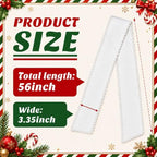 2 Pcs Scalloped Wreath Sash for Front Door, White Ruffle Wreath Ribbon, alternate view 2
