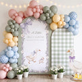 2 Pcs Silly Goose Arch Backdrop Cover, Green in 2.6 x 6 ft and 4 x 7.2 ft in Green