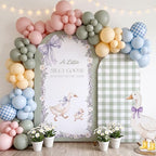 2 Pcs Silly Goose Arch Backdrop Cover, Green in 2.6 x 6 ft and 4 x 7.2 ft in Green