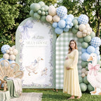 2 Pcs Silly Goose Arch Backdrop Cover, Green in 2.6 x 6 ft and 4 x 7.2 ft in Green, alternate view 4