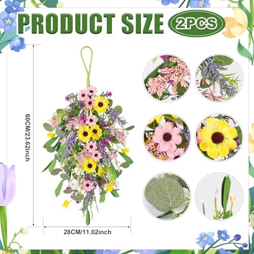 2 Pcs Spring Swags for Front Door, alternate view 3
