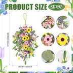 2 Pcs Spring Swags for Front Door, alternate view 3
