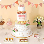 2 Pcs Square Clear Acrylic Fillable Cake Stand with Lid in 12 x12 x 4, 8 x 8 x 4 inch in Clear, alternate view 5