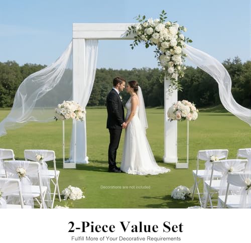 2 PCS Transparent Acrylic Flower Stand Column 39.37 Inch Tall in Clear, alternate view 2