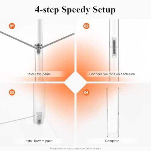 2 PCS Transparent Acrylic Flower Stand Column 39.37 Inch Tall in Clear, alternate view 5