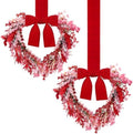 2 Pcs Valentine Heart Wreath 9" Small Wreaths for Door