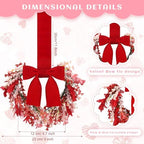 2 Pcs Valentine Heart Wreath 9" Small Wreaths for Door, alternate view 3