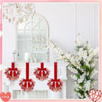2 Pcs Valentine Heart Wreath 9" Small Wreaths for Door, alternate view 6