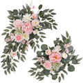2 Pcs Wedding Arch Decorations, Pink Arch Flowers Swag Peony