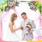 2 Pcs Wedding Arch Decorations, Pink Arch Flowers Swag Peony, alternate view 2
