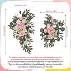2 Pcs Wedding Arch Decorations, Pink Arch Flowers Swag Peony, alternate view 3