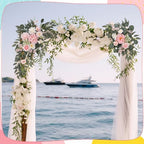 2 Pcs Wedding Arch Decorations, Pink Arch Flowers Swag Peony, alternate view 5