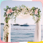 2 Pcs Wedding Arch Decorations, Wedding Arch Flowers Swag, alternate view 5