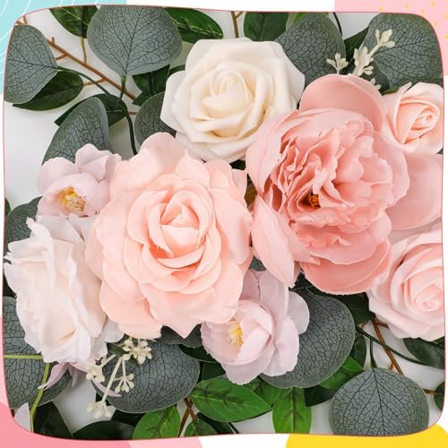 2 Pcs Wedding Arch Decorations, Wedding Arch Flowers Swag, alternate view 6