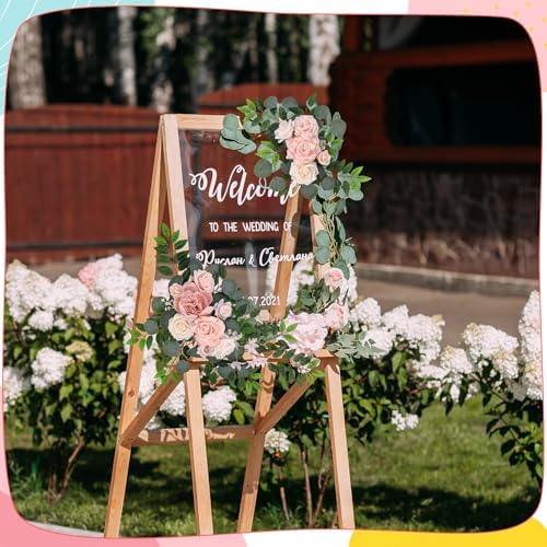 2 Pcs Wedding Arch Decorations, Wedding Arch Flowers Swag, alternate view 7