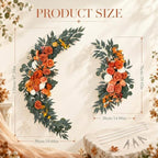 2 Pcs Wedding Arch Flowers, Large Artificial Flower Swags, Orange in Orange, alternate view 2