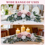 2 Pcs Wedding Arch Flowers Set, Large 21.7in & Small 18.1in, alternate view 4