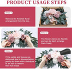 2 Pcs Wedding Arch Flowers Set, Large 21.7in & Small 18.1in, alternate view 5