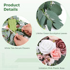 2 Pcs Wedding Arch Flowers Set, Large 23.6 in & Small 15.7 in Artificial Floral Swag for Outdoor Wedding, alternate view 4