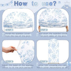 2 Pcs White Floral Arch Covers Backdrop 7.2ft 6ft Stretchy Fabric Covers for Ripples Wedding Bridal Shower Baby, alternate