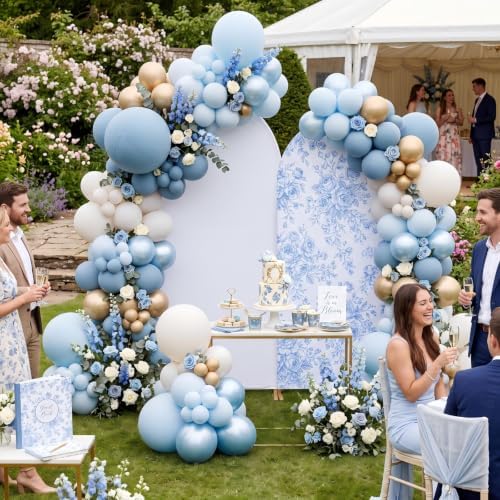 2 Pcs White Floral Arch Covers Backdrop 7.2ft 6ft Stretchy Fabric Covers for Ripples Wedding Bridal Shower Baby, alternate
