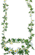 2 Pcs Wildflower Garland Spring Flowers Garland 12 FT Blue Artificial Daisy Flowers and Leaves Faux Floral Vine