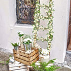 2 Pcs Wildflower Garland Spring Flowers Garland 12 FT White Artificial Daisy Flowers and Leaves Faux Floral Vine, alternate