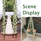 2 Pcs Wildflower Garland Spring Flowers Garland 12 FT White Artificial Daisy Flowers and Leaves Faux Floral Vine, alternate