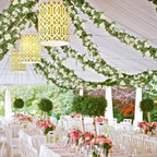 2 Pcs Wildflower Garland Spring Flowers Garland 12 FT White Artificial Daisy Flowers and Leaves Faux Floral Vine, alternate