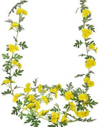 2 Pcs Wildflower Garland Spring Flowers Garland Yellow Artificial Daisy Flowers and Leaves Faux Floral Vine for
