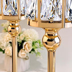 2 Piece Crystal Bowl Tealight Candelabra Votive Candle Stands, Wedding centerpieces for Tables Crystal, alternate view 5