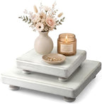 2-Piece Display Risers with Round Edge for Coffee Table, Whitewhsh in Whitewhsh