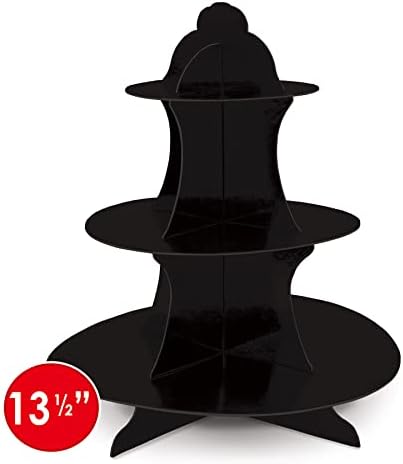 2 Piece Durable Boardstock 3-Tier Cupcake Stands for Birthday Parties, Wedding Reception Centerpieces, Halloween, alternate
