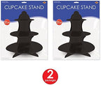 2 Piece Durable Boardstock 3-Tier Cupcake Stands for Birthday Parties, Wedding Reception Centerpieces, Halloween, alternate