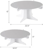 2 Piece Durable Cake Stands for Weddings Birthday Party Cupcake Holders Baby Shower Celebration Supplies, 12.5", alternate
