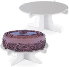 2 Piece Durable Cake Stands for Weddings Birthday Party Cupcake Holders Baby Shower Celebration Supplies, 12.5", alternate