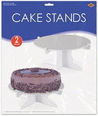 2 Piece Durable Cake Stands for Weddings Birthday Party Cupcake Holders Baby Shower Celebration Supplies, 12.5", alternate