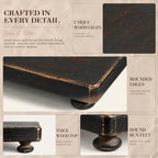 2-Piece Set Wood Display Risers for Coffee Table, Distressed Black in Distressed Black, alternate view 6