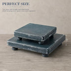 2-Piece Set Wood Display Risers with 4 legs for Coffee Table, Blue in Blue, alternate view 2
