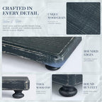 2-Piece Set Wood Display Risers with 4 legs for Coffee Table, Blue in Blue, alternate view 6