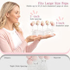 2 Pieces Cake Pop Stands Set with Sticks Kit (Clear) in Clear (with 50pcs sticks), alternate view 5