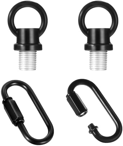 2 Set 1/8-IP Lighting Loops with Link Buckle Connectors for Light Fixture Chandelier Chain Extension, Hook Rings