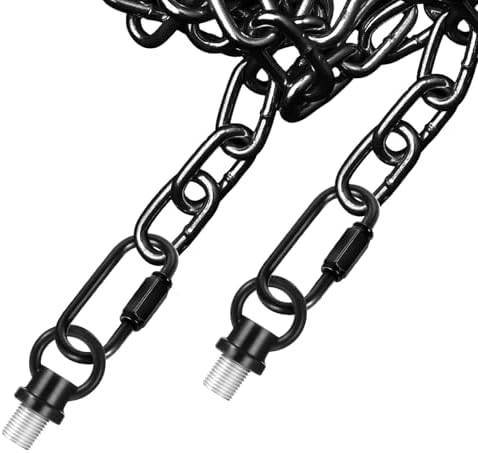 2 Set 1/8-IP Lighting Loops with Link Buckle Connectors for Light Fixture Chandelier Chain Extension, Hook Rings, alternate