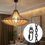 2 Set 1/8-IP Lighting Loops with Link Buckle Connectors for Light Fixture Chandelier Chain Extension, Hook Rings, alternate