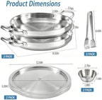 2 Set 12 Inch Chilled Serving Trays for Parties, Shrimp Cocktail Serving Dish with Ice Tray, Stainless Steel, alternate view